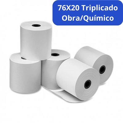 Rollo de papel obra-quimico 76x20Mts - Triplicado